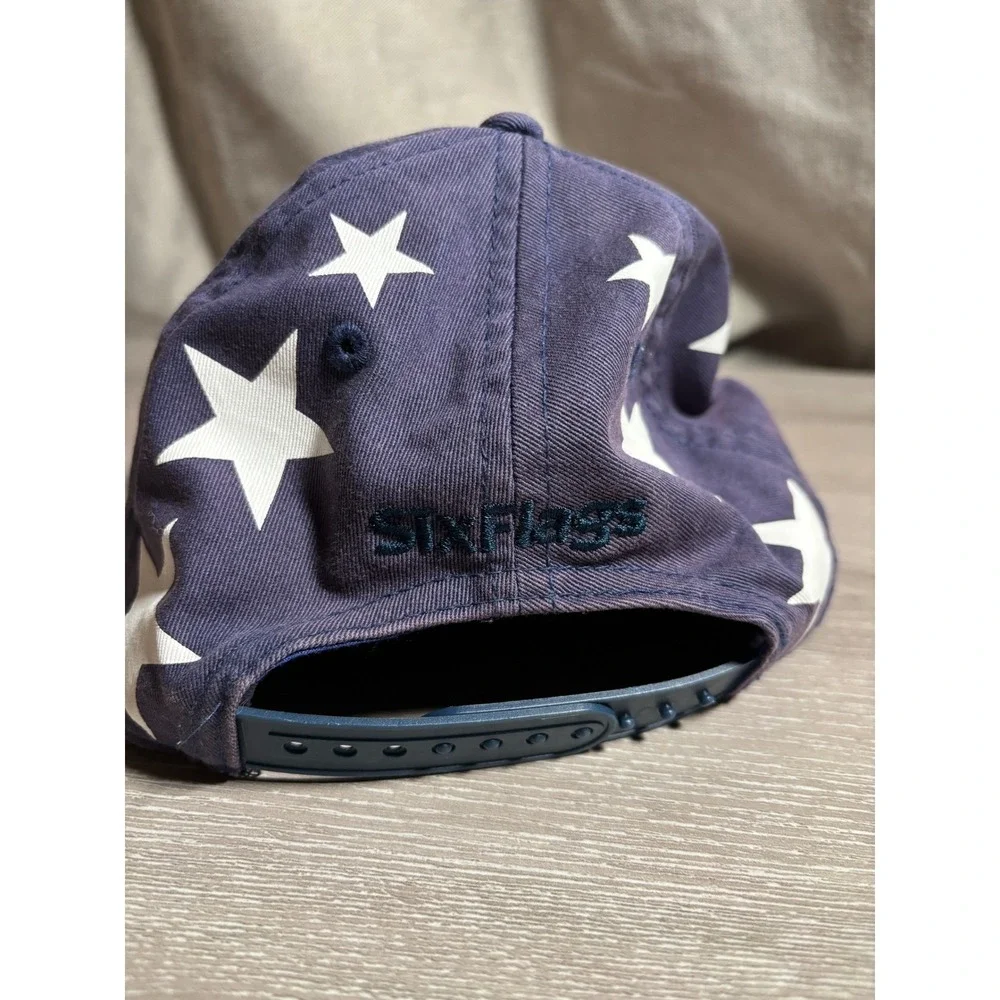 Superman Six Flags Hat Mens American Flag Stars Stripes Snapback Cap 4th of July